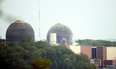 Smoke rises from Indian Point Energy Center on Saturday.