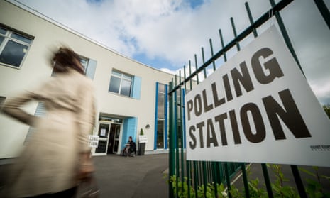 A London polling station. France, India, Italy and Spain all have restrictions on the publication of opinion polls for periods in the run-up to a general election.