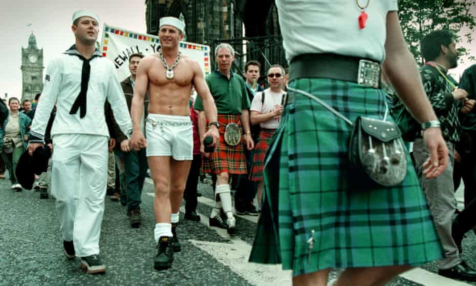 Gay pride march Edinburgh