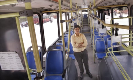 Saritha Vankadarath is the The first woman driver inducted in the Delhi transport corporation.