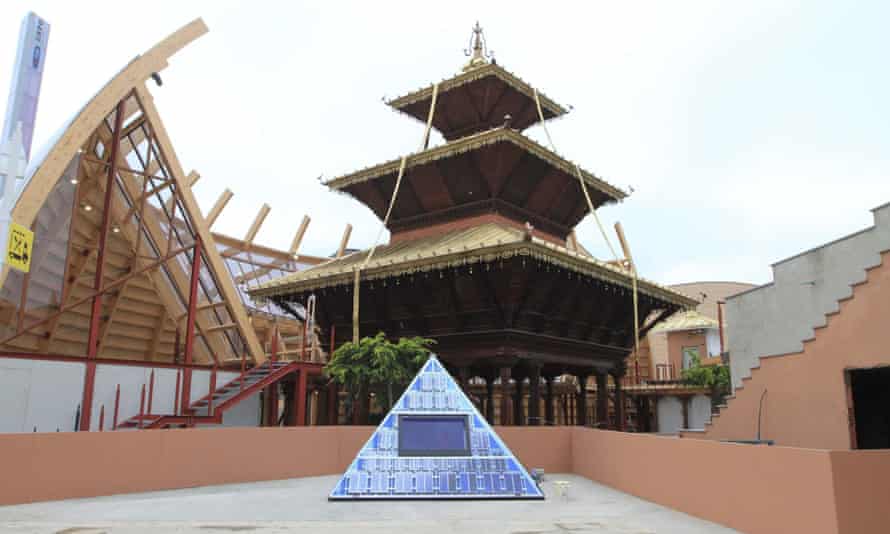 The Nepal pavilion at Expo 2015.