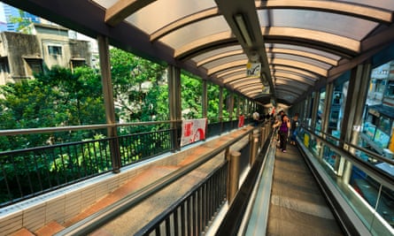 The Central-Mid-levels escalators, Hong Kong