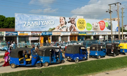 Auto rickshaws in Tanzania