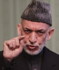 The former Afghan president Hamid Karzai. 'We want a friendly relationship but not to be under Pakistan’s thumb,' he said.