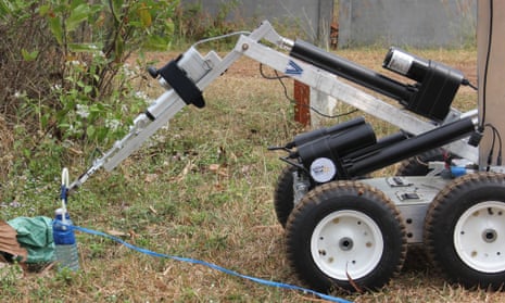 Thanks to a collaboration between Villanova University and the Golden West Humanitarian Foundation, landmine-pocked Cambodia may be able to manufacturer much-needed bomb disposal robots like this one developed by Villanova.