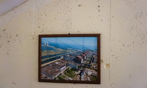 Picture of Zaporizhia Nuclear Power Station in the hotel in Energodar