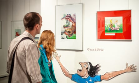 Satirical prints by Polish artist Krzysztof Grzondziel at The Museum of Caricature.
