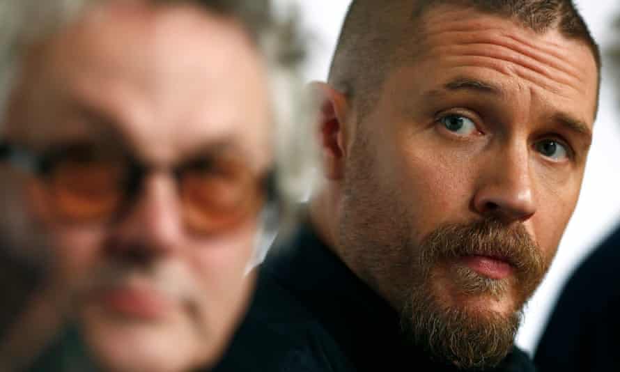 Tom Hardy and George Miller at the press conference.
