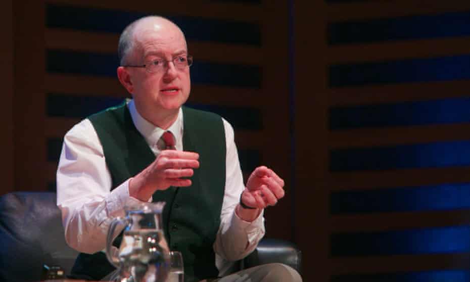George Marshall speaking at a Guardian Live event about climate change, 15 May 2015.