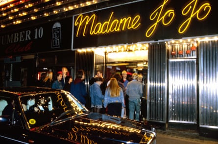 Outside Madame Jojo’s in the 90s.