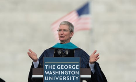 Tim Cook commencement George Washington Apple