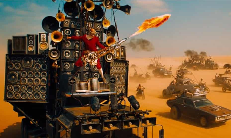 The Doof Warrior lets rip in Mad Max: Fury Road.