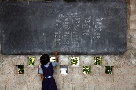 Child at school India