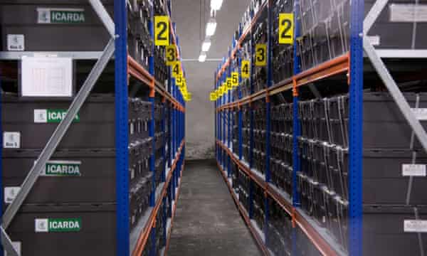 The seeds are stored in boxes labelled alphabetically, in a room kept at -18C.