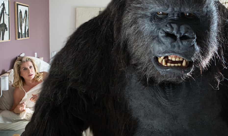Catherine Deneuve invites a gorilla into her boudoir in The Brand New Testament