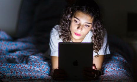 Girls studying for GCSEs were more likely to read on the internet than boys of the same age, according to the study. Picture posed by model.