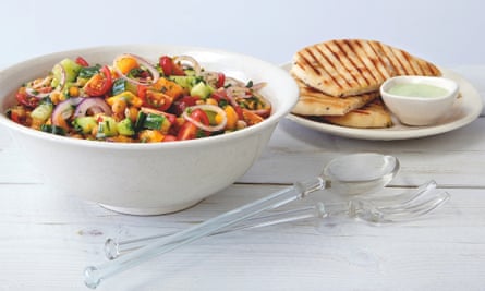 Thomasina Miers' chickpea, tomato and mango salad: 'Vibrant with a touch of Indian spicing.'
