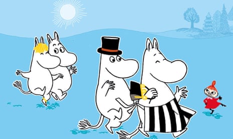 The Moomins merrily marching