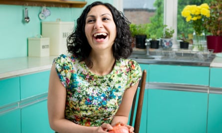 'Britain has a long tradition of immigrants helping the country develop and flourish. It’s the same with food': Yasmin Khan in her kitchen at home.