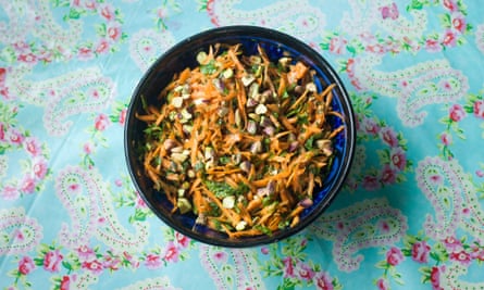 Carrot and pistachio salad.