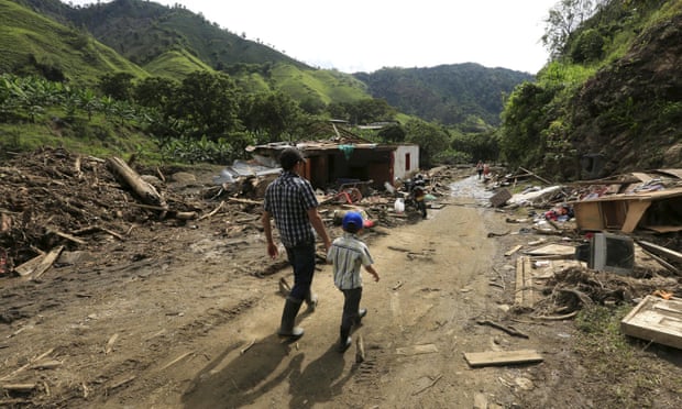 The aftermath of the landslide in Salgar, Colombia, on Wednesday.