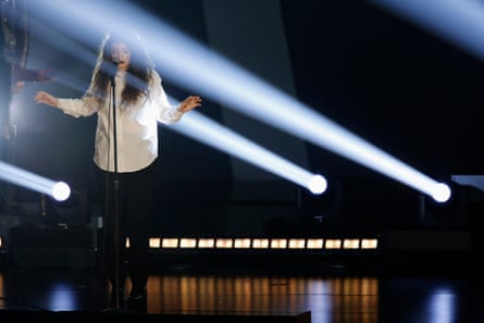 Cast in her own light: Lorde performs Royals at the 2013 Grammy nominations concert.