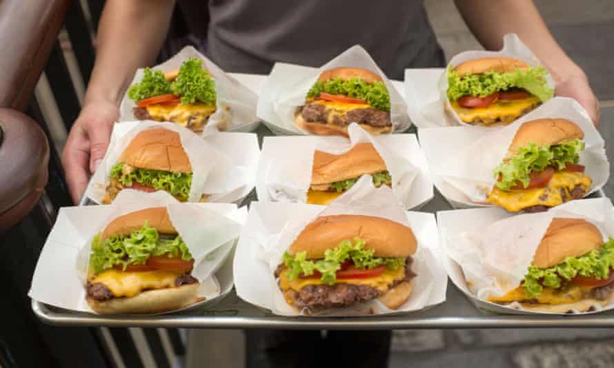 Shake Shack burgers at its Covent Garden store.