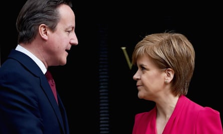 David Cameron with SNP leader Nicola Sturgeon. Stiglitz has been enthusiastic about the SNP's policies.