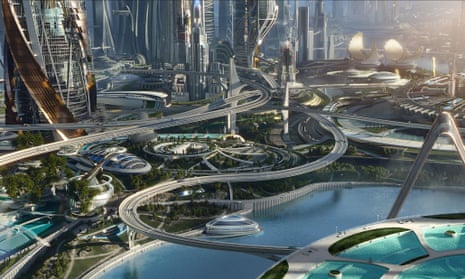 A scene from Disney’s movie adaptation of 
Tomorrowland