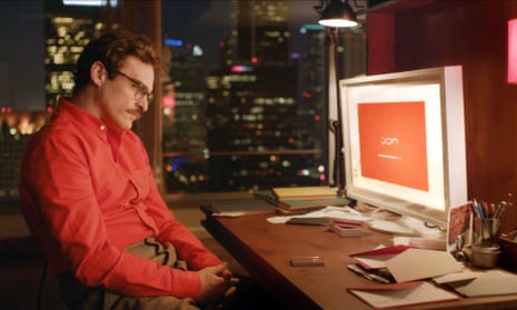 Joaquin Phoenix and his virtual girlfriend in the film Her. Professor Hinton think that there’s no reason why computers couldn’t become our friends, or even flirt with us.