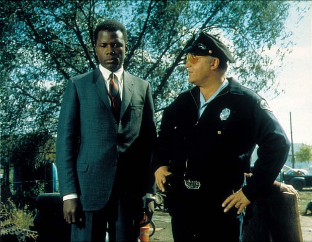 Sidney Poitier and Rod Steiger in In the Heat of the Night. Photograph: Moviestore collection LTD