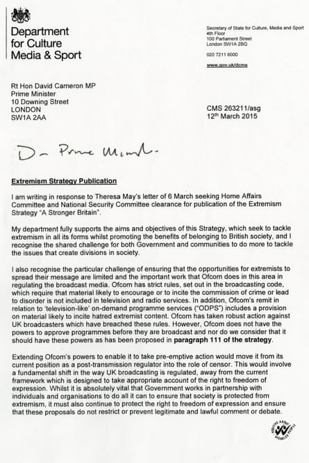 First page of Sajid Javid's letter to the prime minister