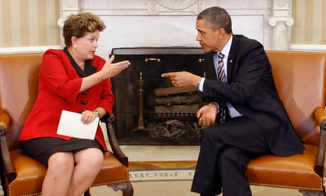 Barack Obama and Brazilian President Dilma Rousseff 