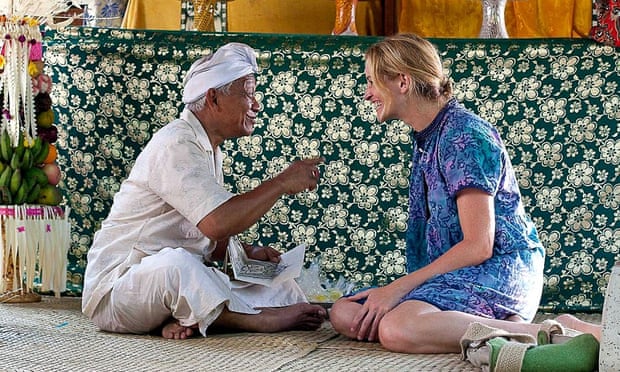 Julia Roberts learns how to meditate in the film Eat, Pray, Love.