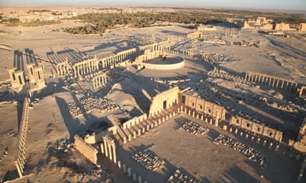 Part of the ancient city of Palmyra.