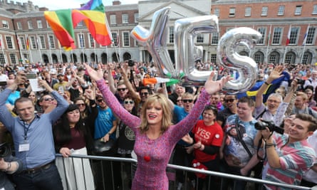Rory O'Neill, known by his stage name of Panti Bliss, leads the celebrations