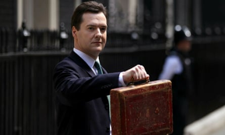 George Osborne with Disraeli's original budget box as he leaves 11 Downing Street for parliament in June 2010.
