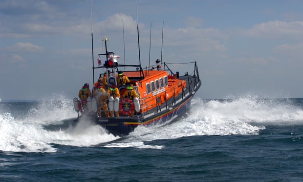 Lifeboat search and rescue Swanage diver