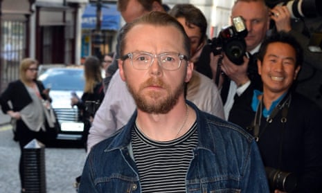 Pondering retirement from geekdom ... Simon Pegg at the launch of his film, Man Up.