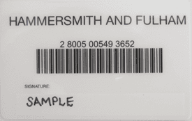 Hammersmith and Fulham library card