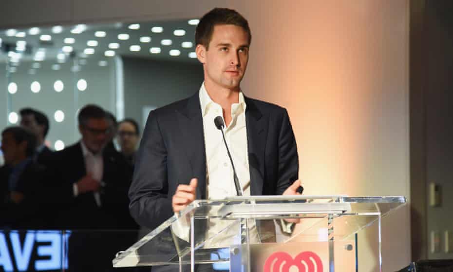 Snapchat co-founder and CEO Evan Spiegel speaks in New York City in April.