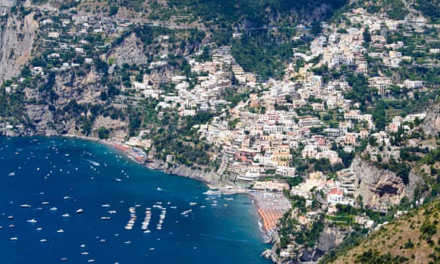 View of Positano from the Path of the Gods.