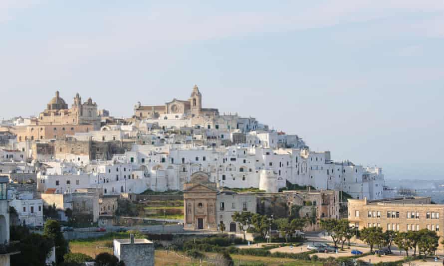 The medieval old town of Ostuni in Puglia.