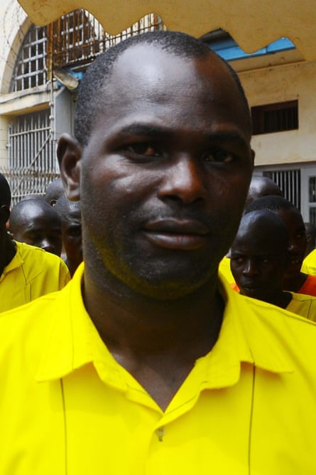 Opio Moses, who was sentenced to 20 years for murder, runs football at Luzira prison in Kampala