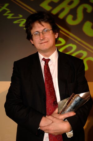 Rusbridger, winner of the judges’ prize, at the What The Papers Say awards