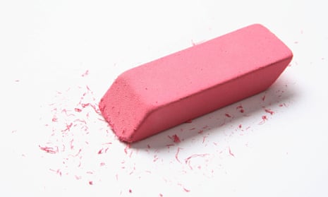 A pink pencil eraser.