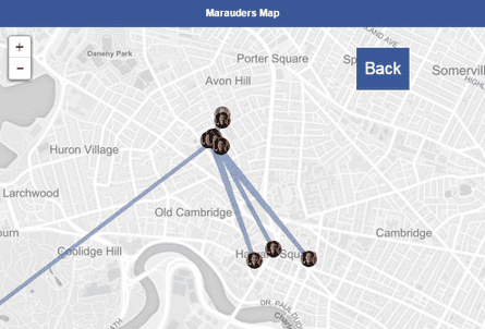 a map screenshot on Facebook