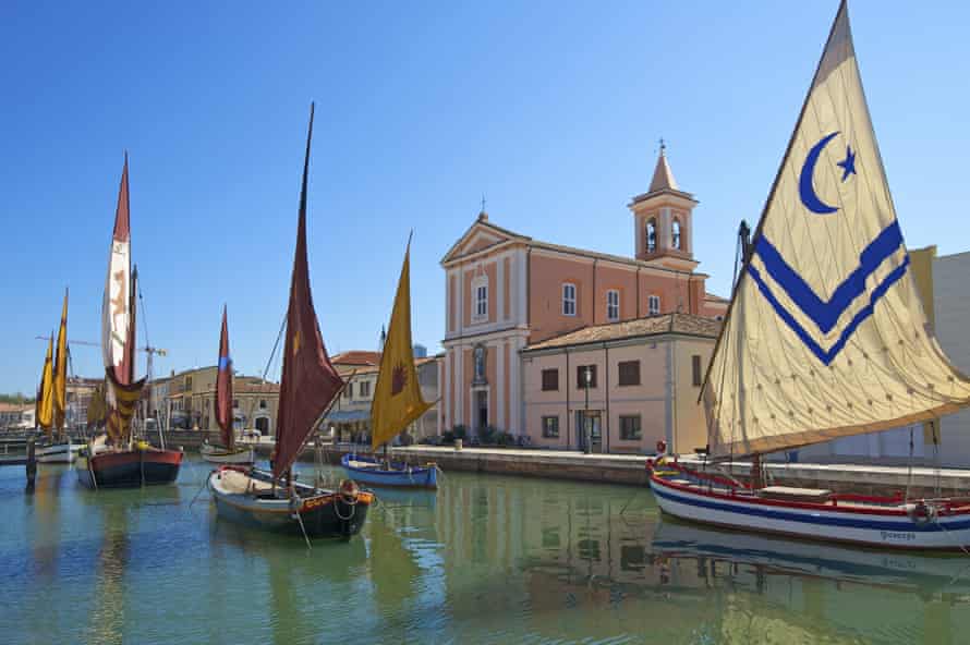 Traditional boats at the Museo della Marineria, Cesenatico.