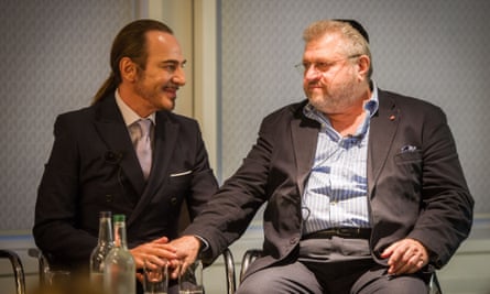 John Galliano with Rabbi Barry Marcus MBE at a fashion event on thursday night