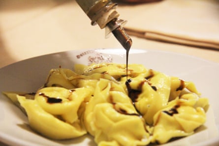 The balsamic vinegar is ‘sloshed on’ rather than drizzled at Osteria di Rubbaria.